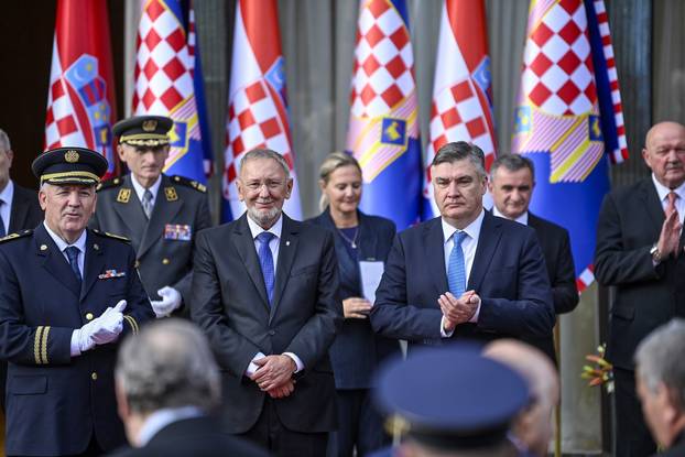 Zagreb: Svečani prijem povodom Dana policije u Predsjedničkim dvorima