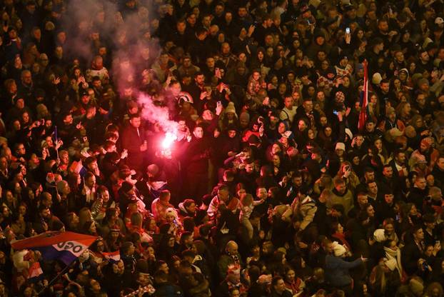 Zagreb: Doček brončanih rukometaša, pogled iz zraka 