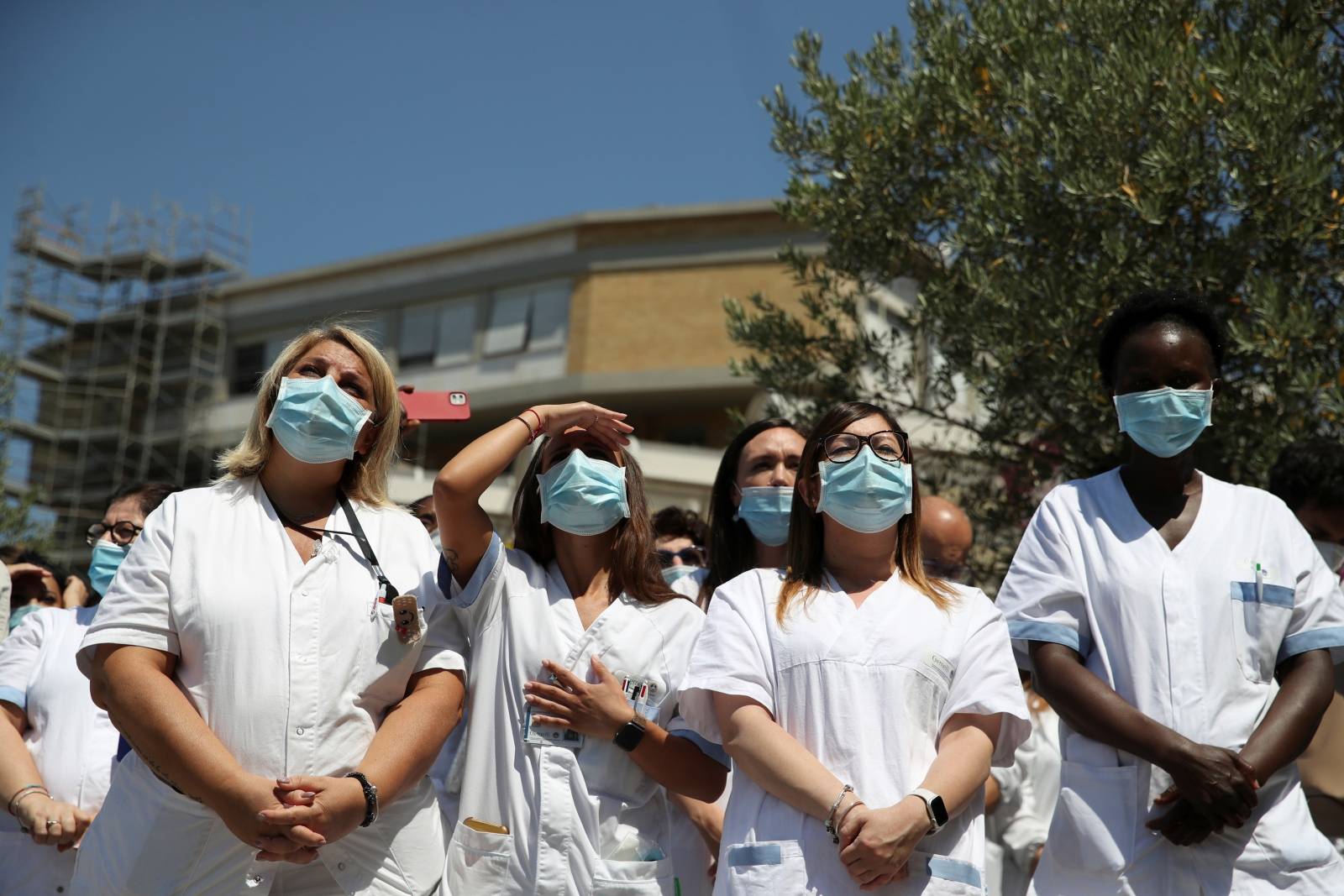 Pope Francis leads the Angelus prayer from Gemelli hospital in Rome