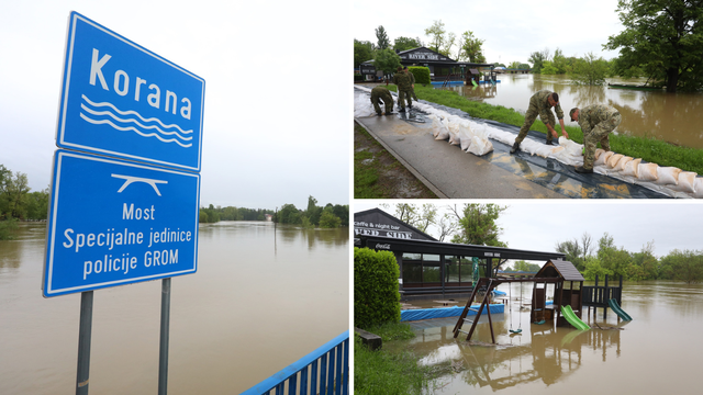 Korana i Kupa rastu preko osam metara: U Karlovcu izvanredno stanje, sve službe su na terenu