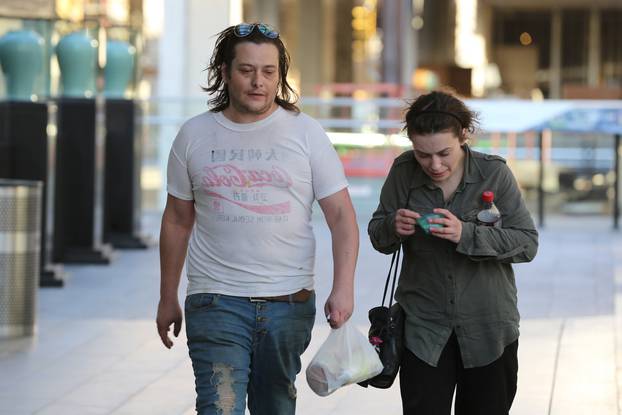*EXCLUSIVE* Edward Furlong looks worse for wear during a shopping mall trip