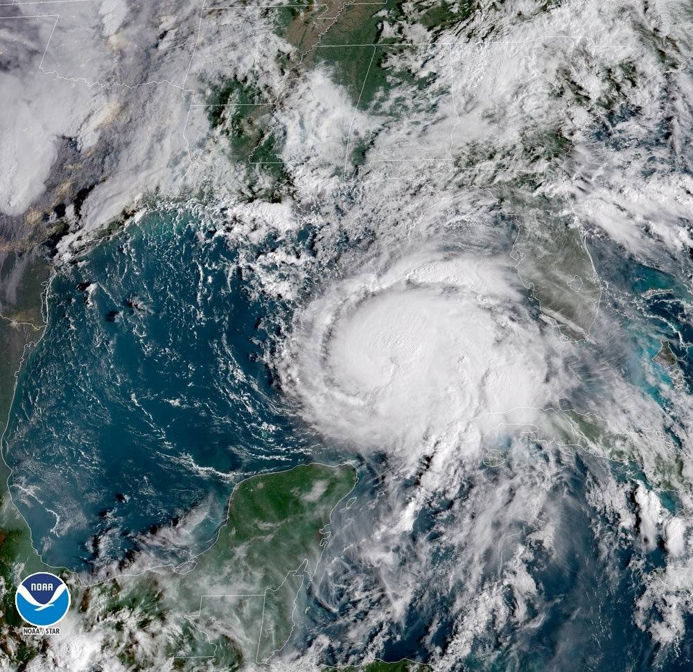 NOAA handout photo of Hurricane Michael seen in the Gulf of Mexico