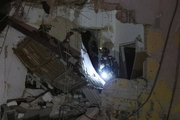 Aftermath of missile attack from Iran on Israel