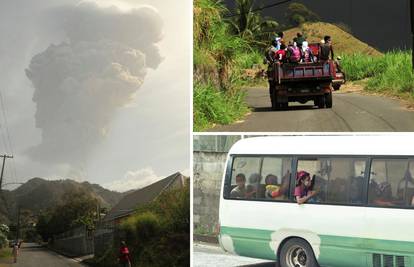 Evakuacija stanovništva zbog erupcije vulkana na Karibima