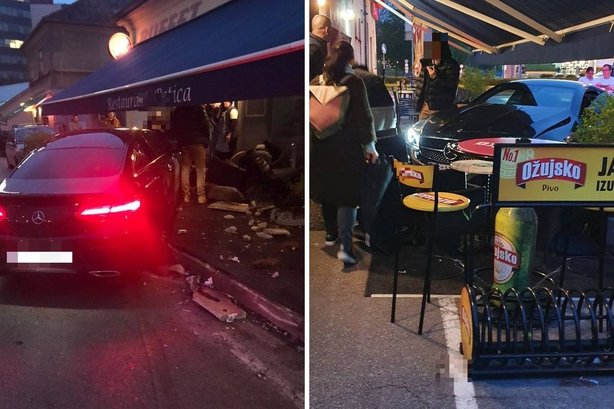 Mercedesom se zabio u terasu restorana, dvoje ozlijeđenih