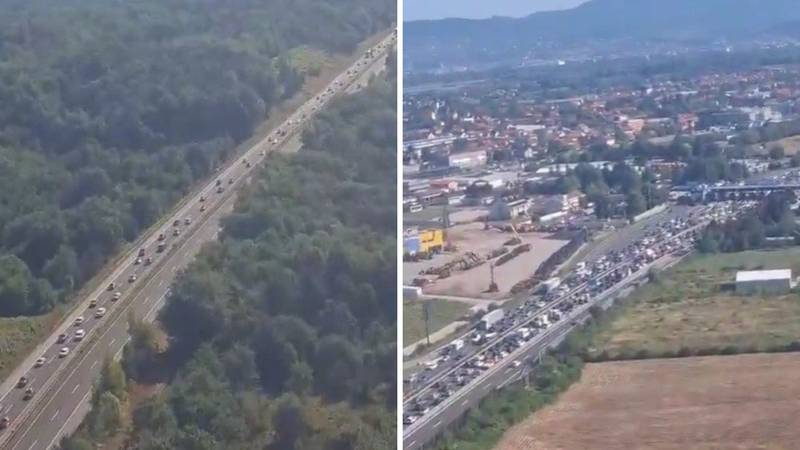 MUP objavio snimke: Ovako iz zraka izgledaju gužve na A1