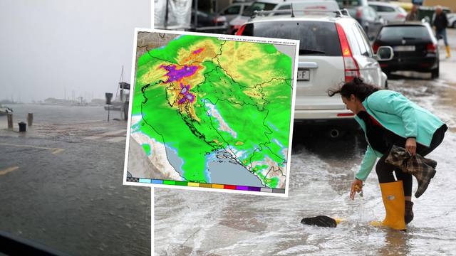 Cijela Hrvatska pod alarmom: Palo i više od 100 litara kiše, moguće su poplave i bujice