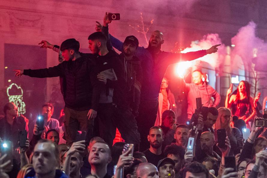 Supporters welcome students from across Serbia as they converge in the capital Belgrade for mass protests over the fatal November 2024 Novi Sad railway station roof collapse