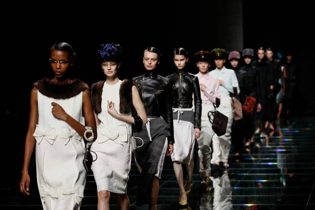 Prada presents its Fall-Winter 2024/2025 collection during Milan Fashion Week
