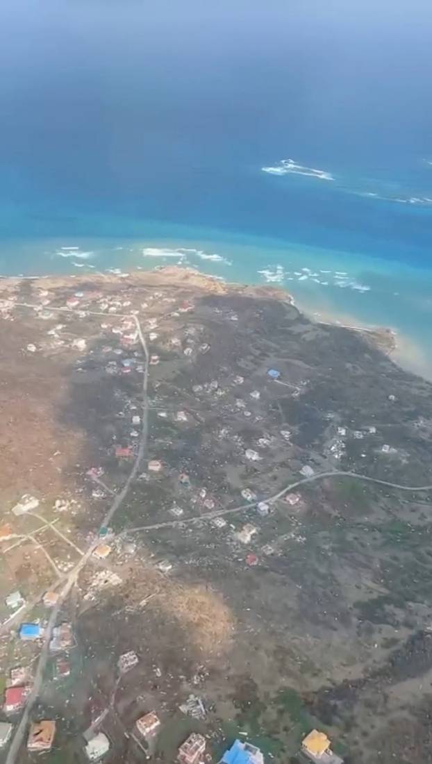 Grenada's PM Mitchell assesses damage following Hurricane Beryl, in Carriacou