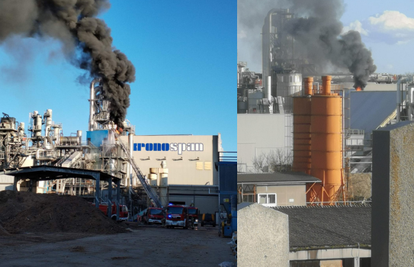 Buknuo požar u bjelovarskoj tvornici: 'Suklja gusti crni dim, vatrogasci se borili s vatrom'