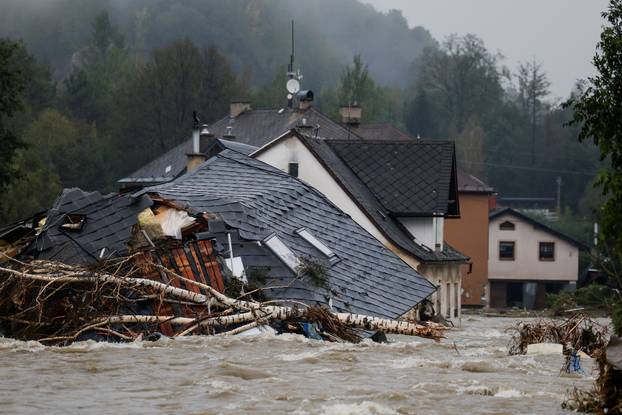 Aftermath of flooding in Czech Republic