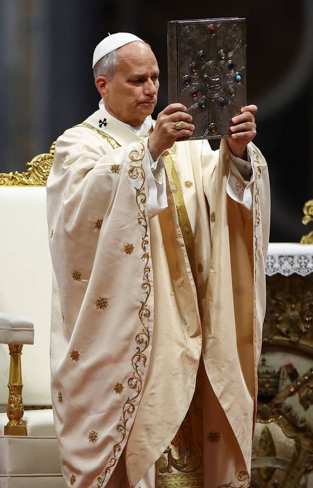Pope Leo XIV leads the Chrism Mass in St. Peter's Basilica at the Vatican