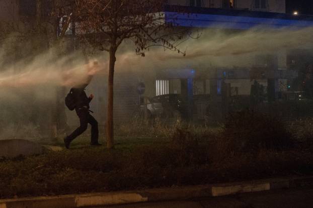 Protest in support of Askatasuna social centre in Turin, Italy