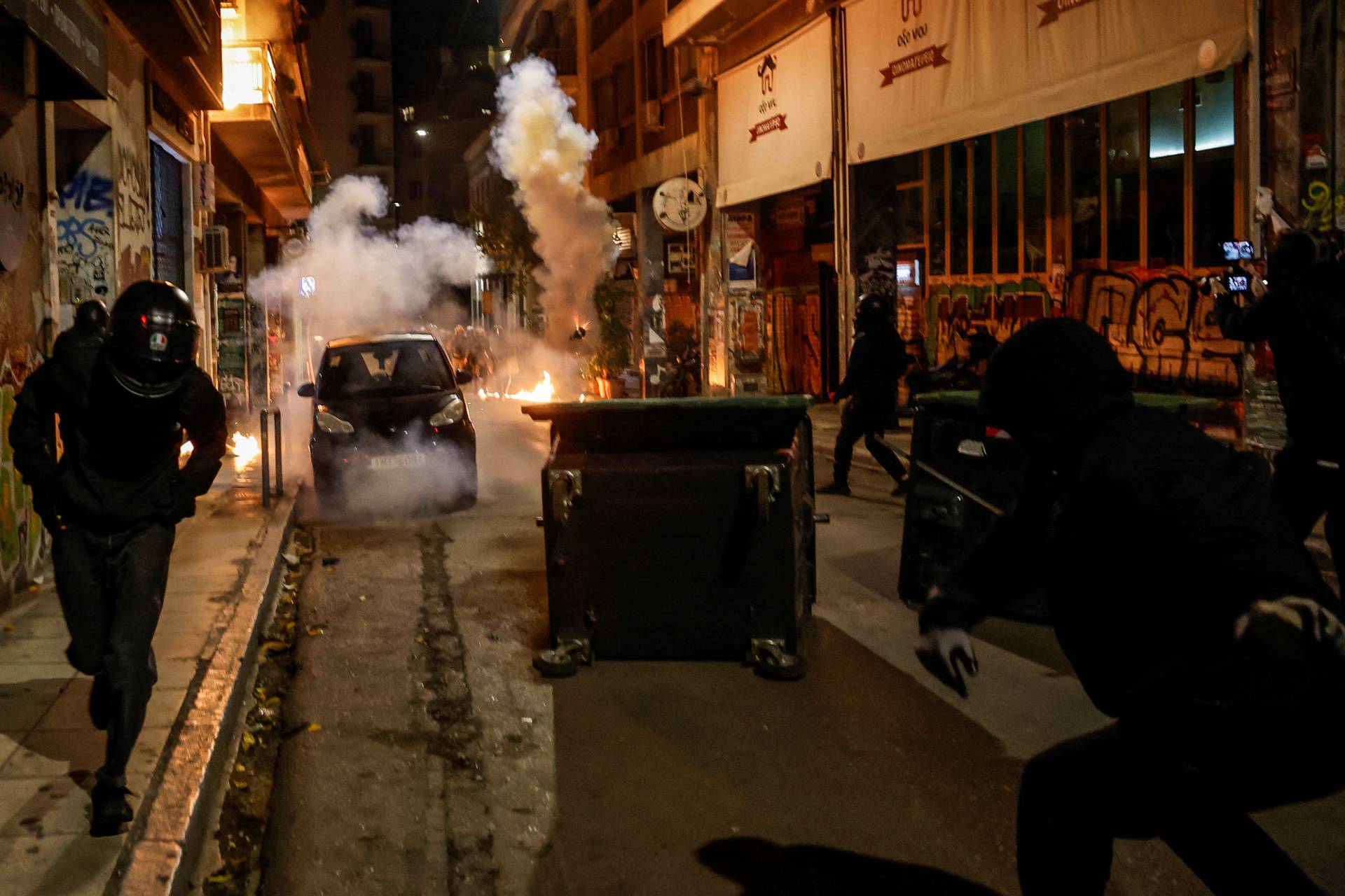 Protests in Athens marking the 15th anniversary of the killing of a teenager by police in 2008