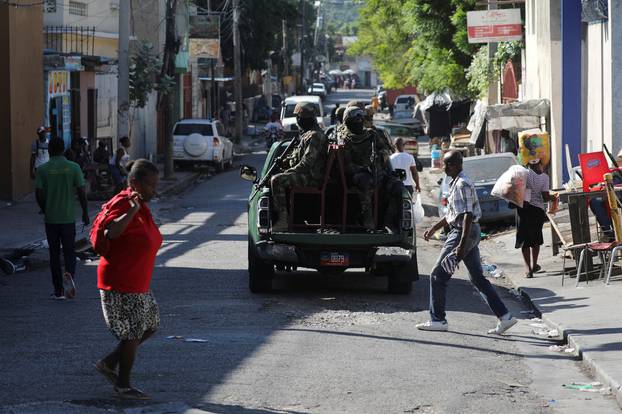 Haitians flee homes due to the gang violence, in Port-au-Prince