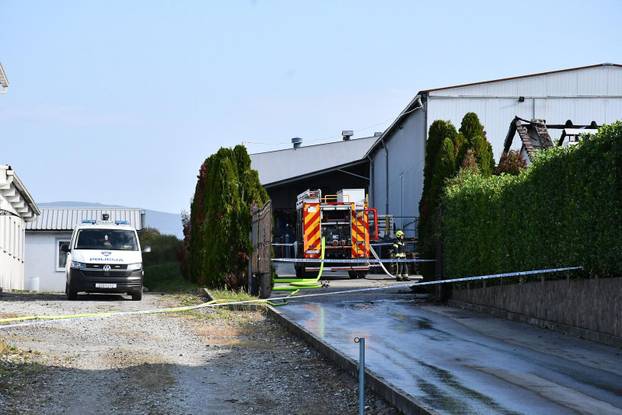 FOTO Izgorjeli skupocjeni auti kraj Požege: Viličarima ih iznosili da spriječe katastrofu