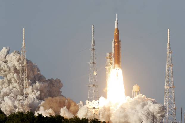 NASA's Artemis II mission to fly by the moon lifts off from the Kennedy Space Center in Cape Canaveral, Florida, U.S.