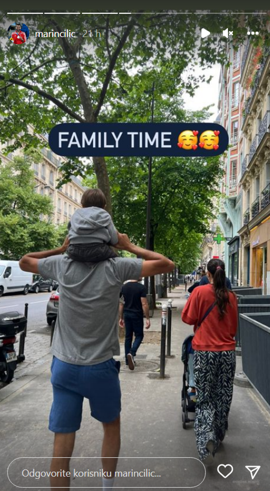 Marin Čilić nakon poraza u polufinalu Roland Garossa uživa u Parizu: 'Vrijeme za obitelj'