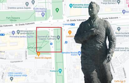 Tuđmanov spomenik na Google Mapsu dobio je novi naziv: Kip dr. Franje Lopova Tuđmana...