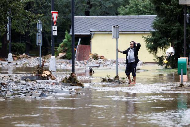 Aftermath of heavy rainfall in Jesenik