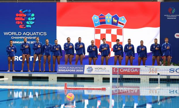 Svjetsko prvenstvo u vodenim sportovima - Singapur 2025., vaterpolo, Kina  - Hrvatska