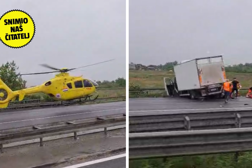 Helikopter pokupio ozlijeđene u nesreći na A3