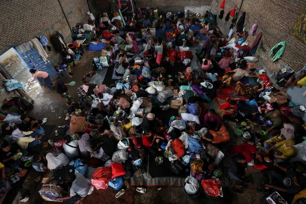 Temporary shelter following a deadly flash flood in Batang Toru, South Tapanuli