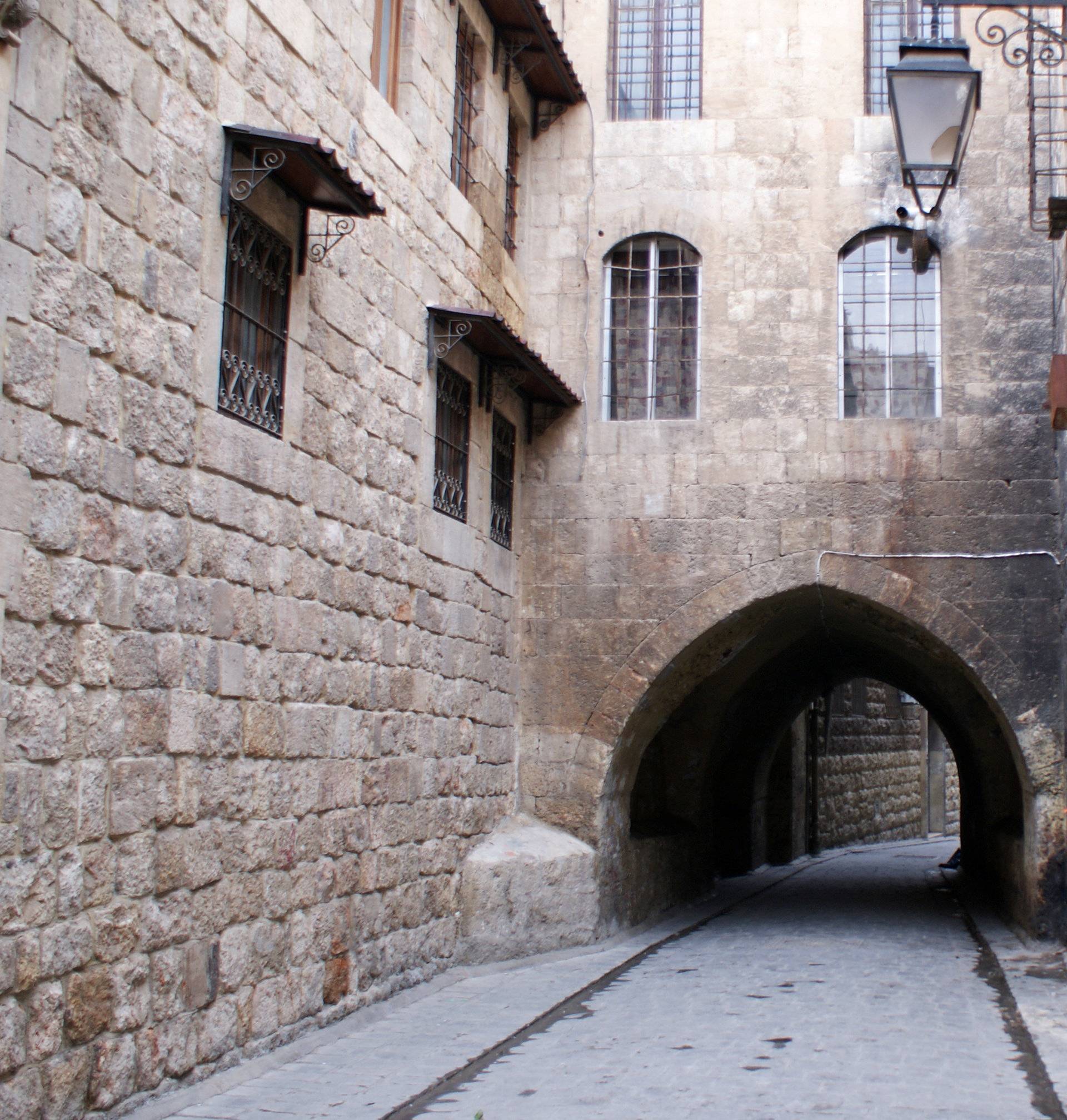 An alley is pictured in al-Jdeideh neighbourhood, in the Old City of Aleppo