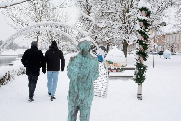 Snijeg je prekrio Sisak 