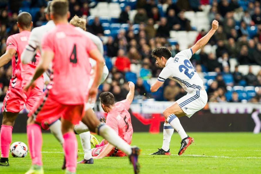Match  of "Copa del Rey" between Real Madrid and Cultural Leonesa at Santiago Bernabeu Stadium