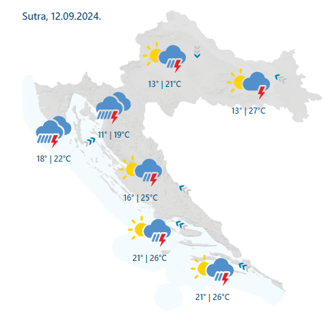 Pogledajte oluju koja je stigla u Hrvatsku: Civilna zaštita je upozorila građane na nevrijeme