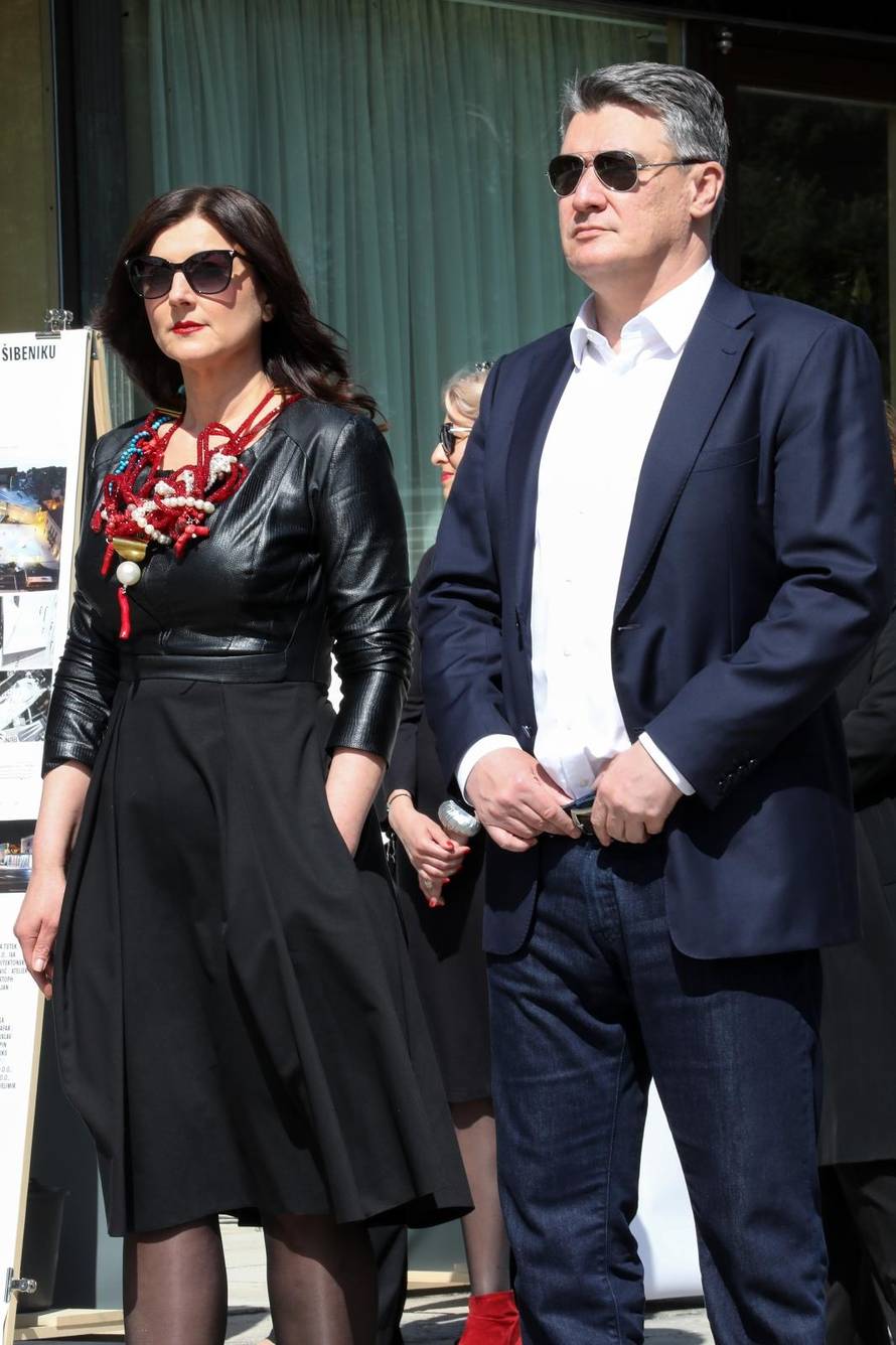 Zagreb: Predsjednik Milanović u društvu supruge Sanje na otvorenju izložbe na Pantovčaku