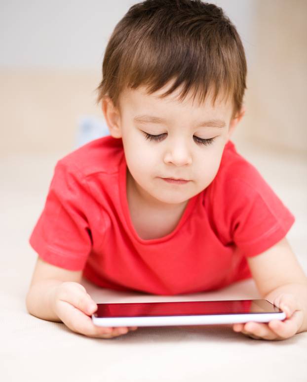 Boy using tablet