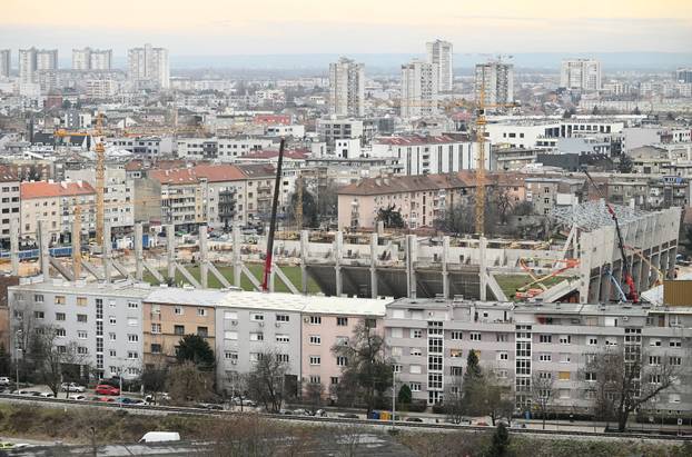 Zagreb: Pogled na stadion Kranjčevićeva