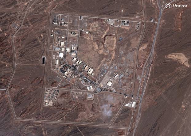 Satellite image shows an overview of the Natanz Nuclear Facility with new building damage