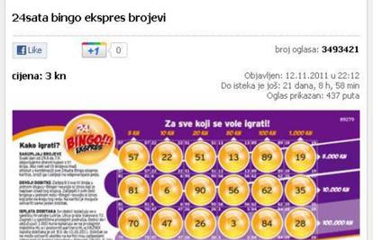 Prodaju lažne brojeve za 24sata Bingo express igru