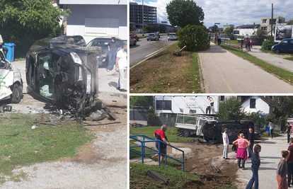 Nesreća na Zagrebačkoj aveniji: Mercedesom udario u drvo, a onda se prevrnuo na bok