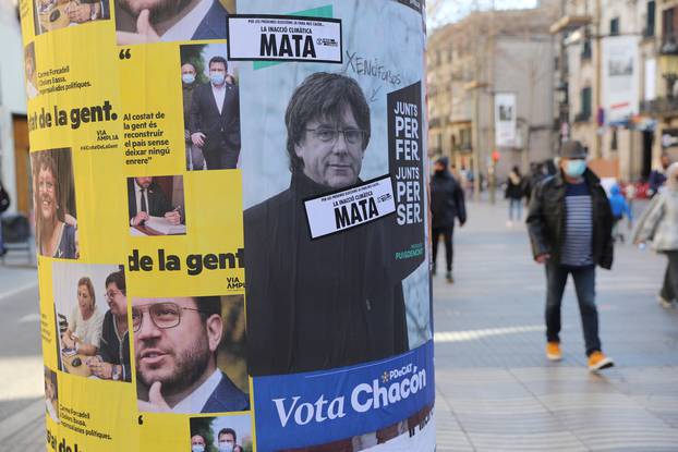 Catalan elections in Barcelona, Spain - 13 Feb 2021
