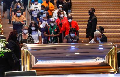 George Floyd public visitation at The Fountain of Praise church in Houston