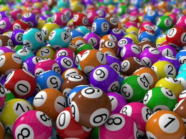 lottery balls with depth of field