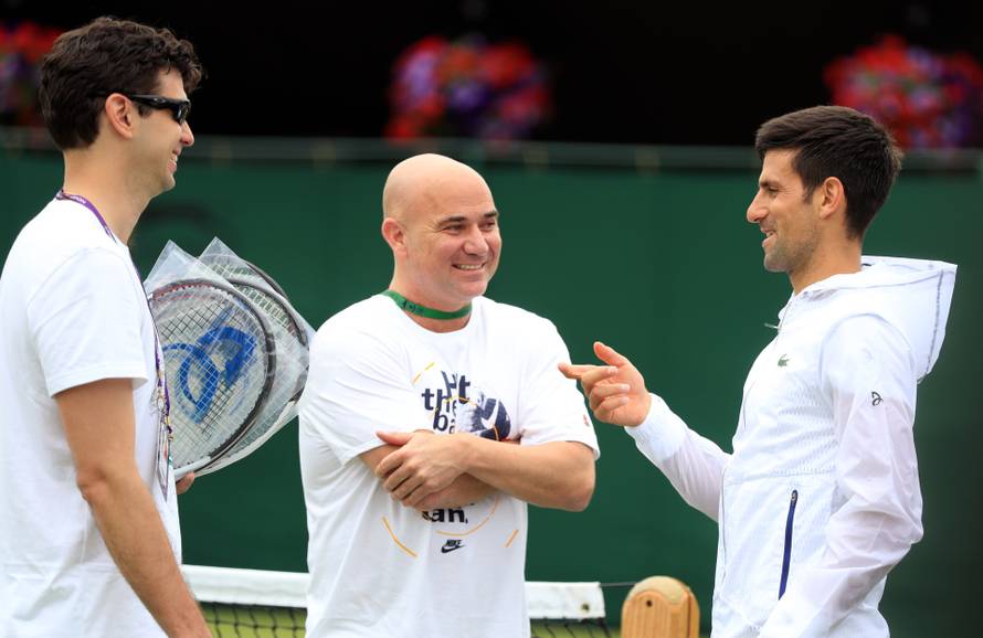 London: Mario An?i? i Andre Agassi na treningu s Novakom ?okovi?em 
