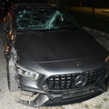 FOTO Pijan izletio kraj Zeline pa ru&scaron;io sve pred sobom: Pokosio stupove i znakove Mercedesom