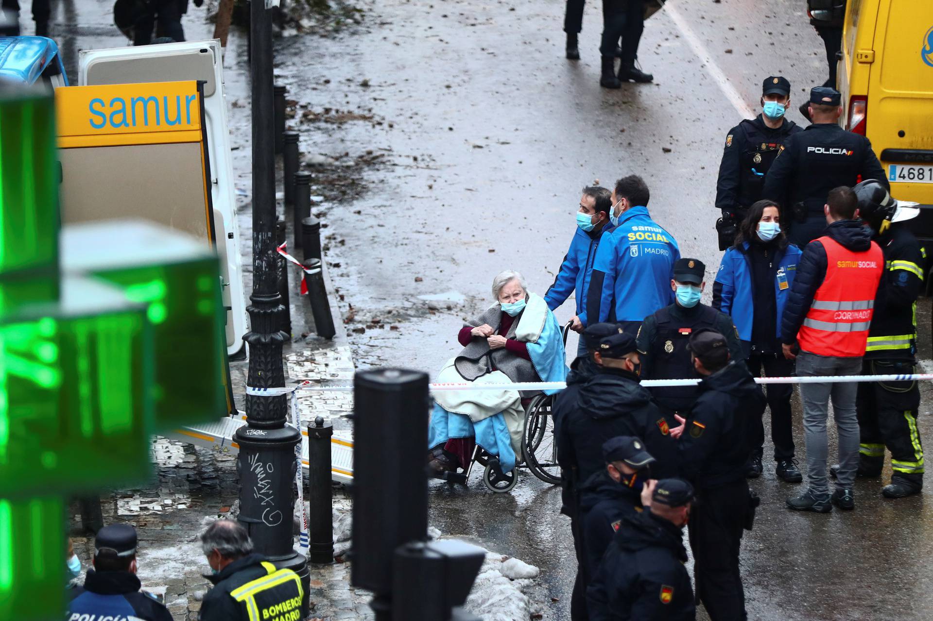 Explosion in Madrid downtown