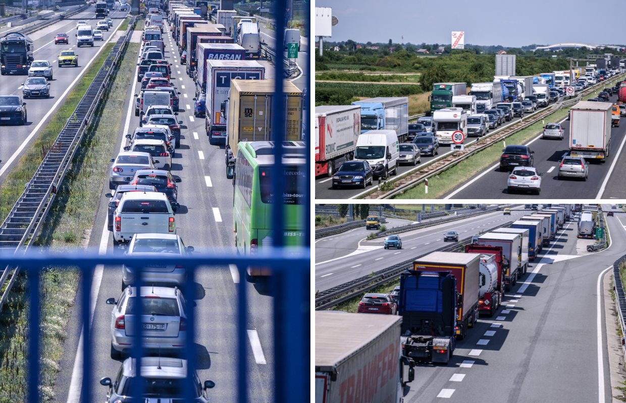 FOTO Velike gužve kod Buzina: Vozači voze uz ograničenje u koloni dugoj 10 kilometara