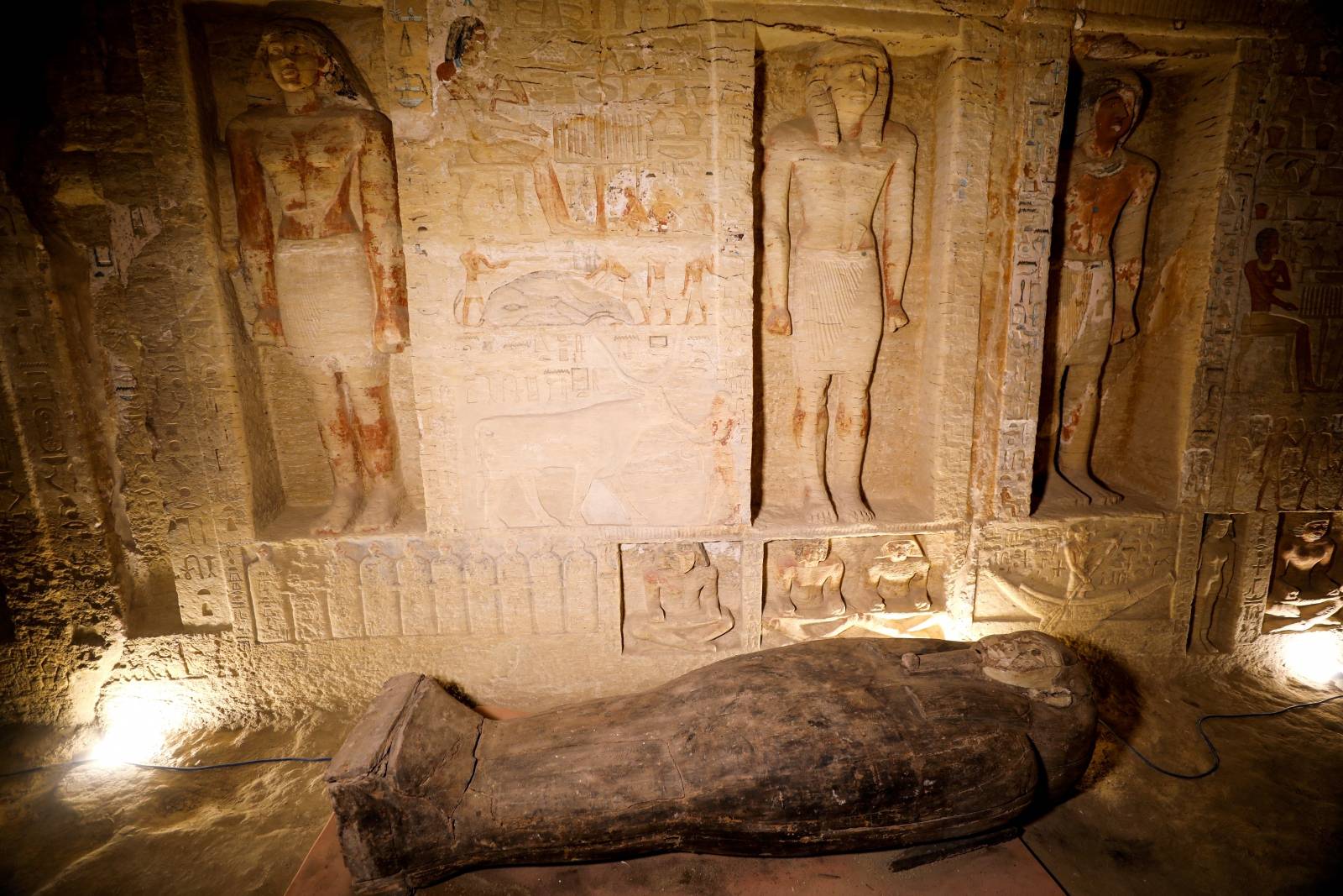 Newly discovered burial site near Egypt's Saqqara necropolis in Giza