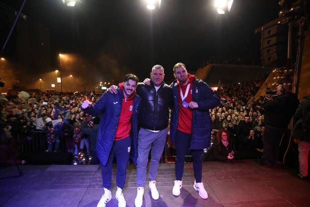 Rijeka: Doček srebrnih Tina Lučina, Filipa Glavaša i Valtera Matoševića