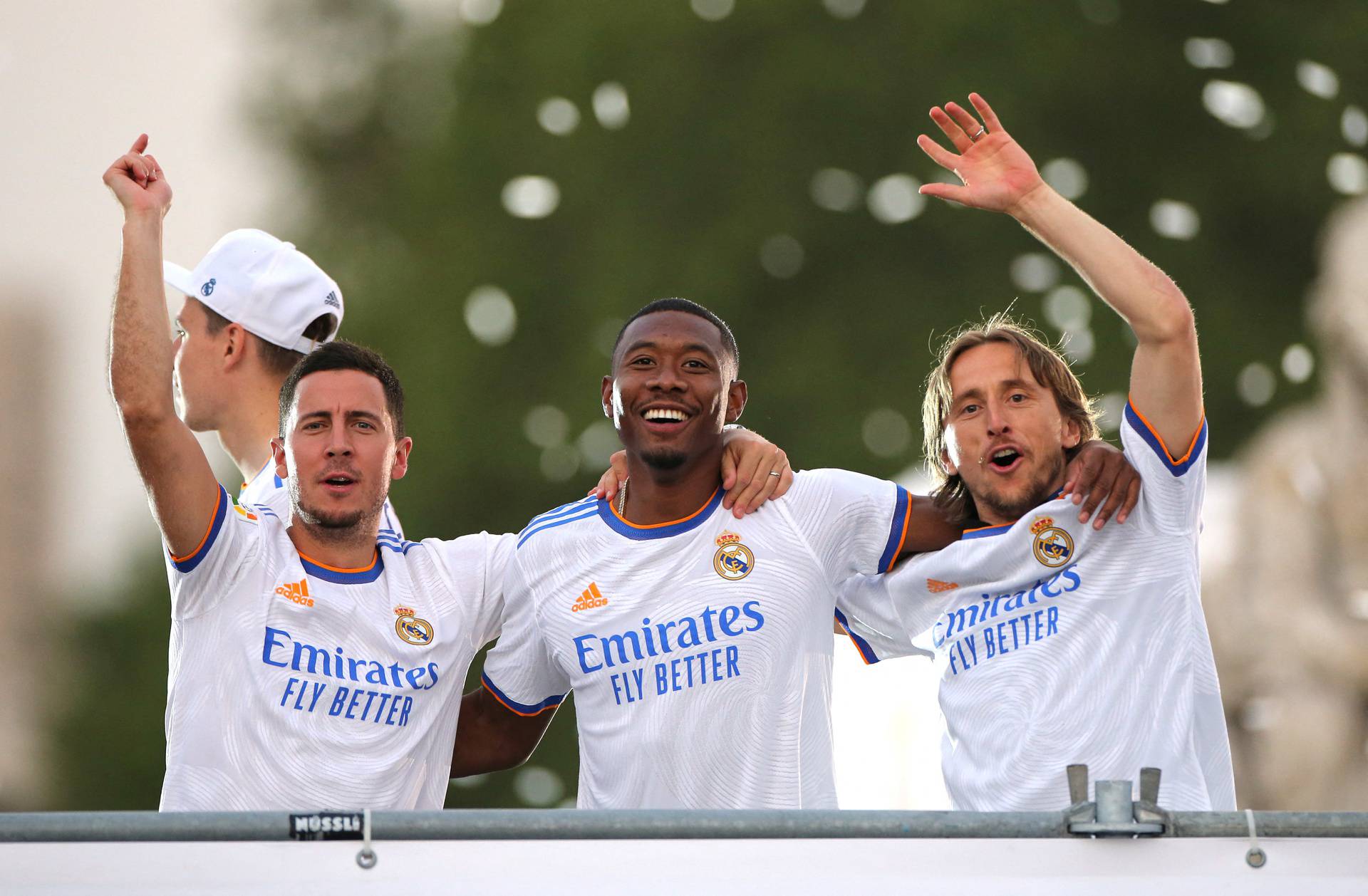 FILE PHOTO: LaLiga - Real Madrid fans celebrate winning LaLiga