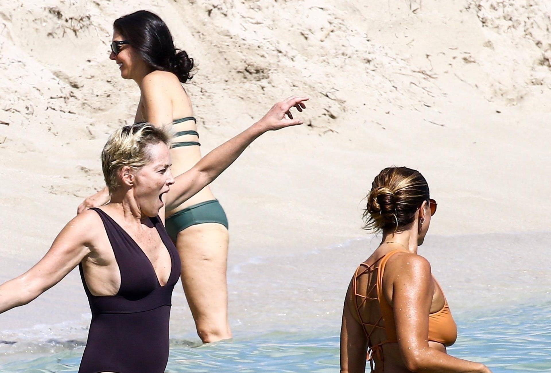 Sharon Stone has a Sunday Fun Day in Miami