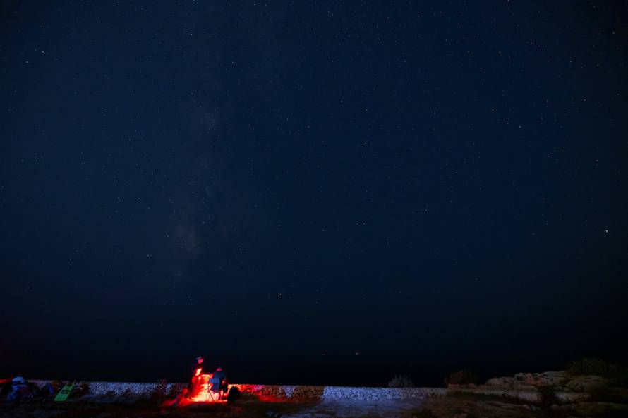 Annual Perseid meteor shower over Malta
